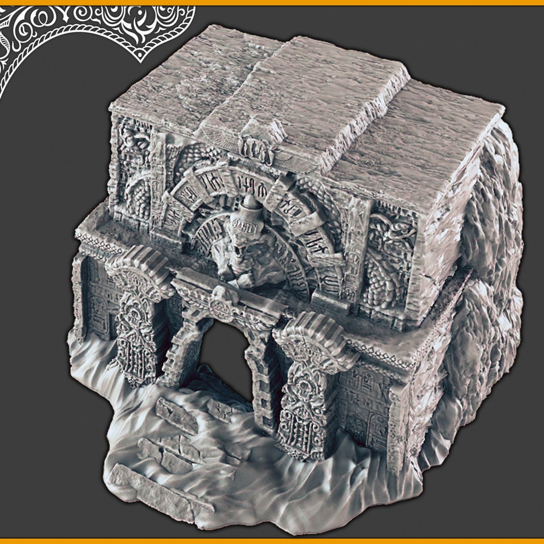 Desert Tomb - DND and Wargaming Terrain, EC3D - Desert Miniatures | Temple | Sand  | Dunes, Scatter Scenery, Pathfinder