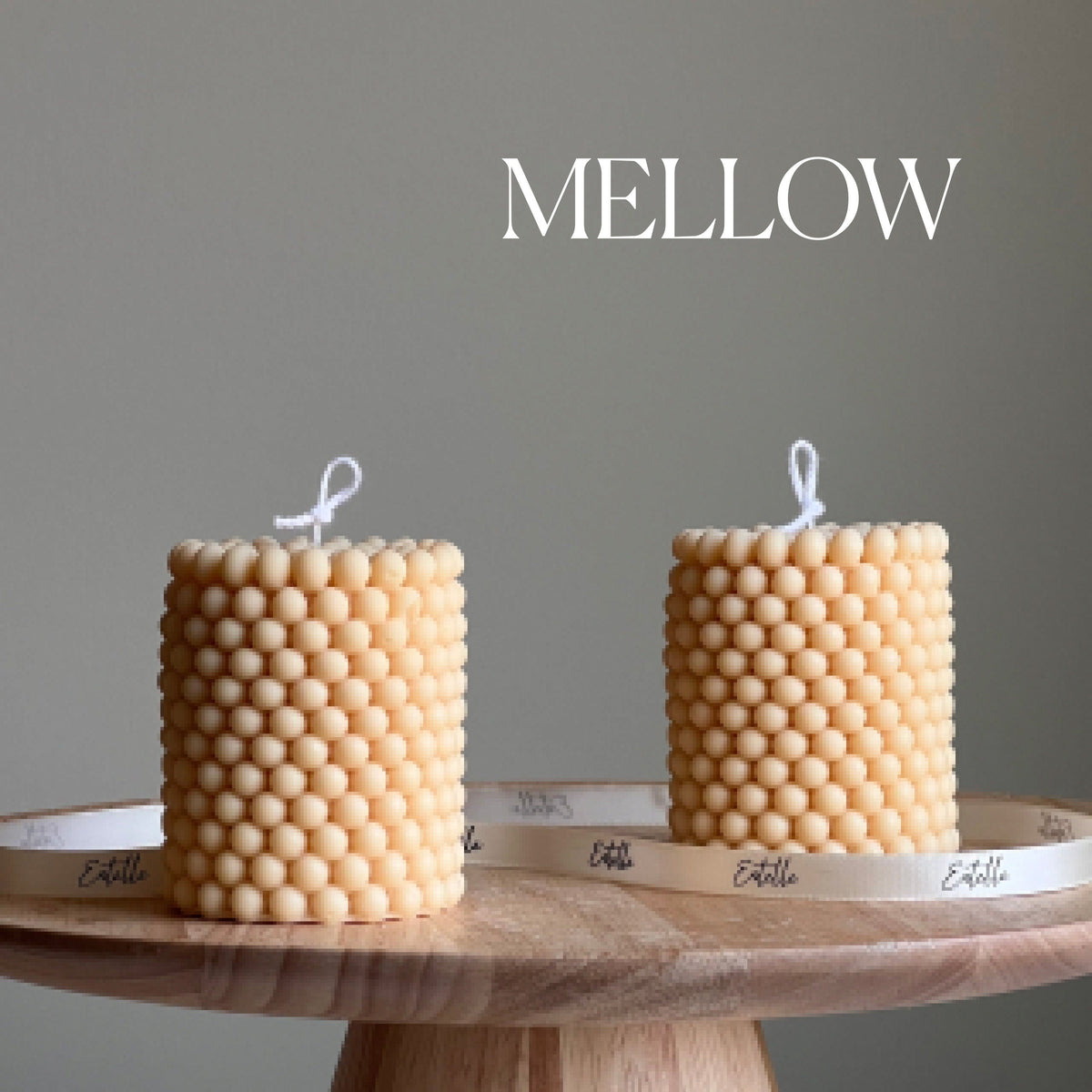 Bubble Soy Wax Pillar Candle: Geometric Home Decor-4