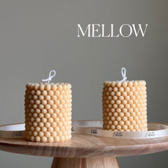 Bubble Soy Wax Pillar Candle: Geometric Home Decor-4