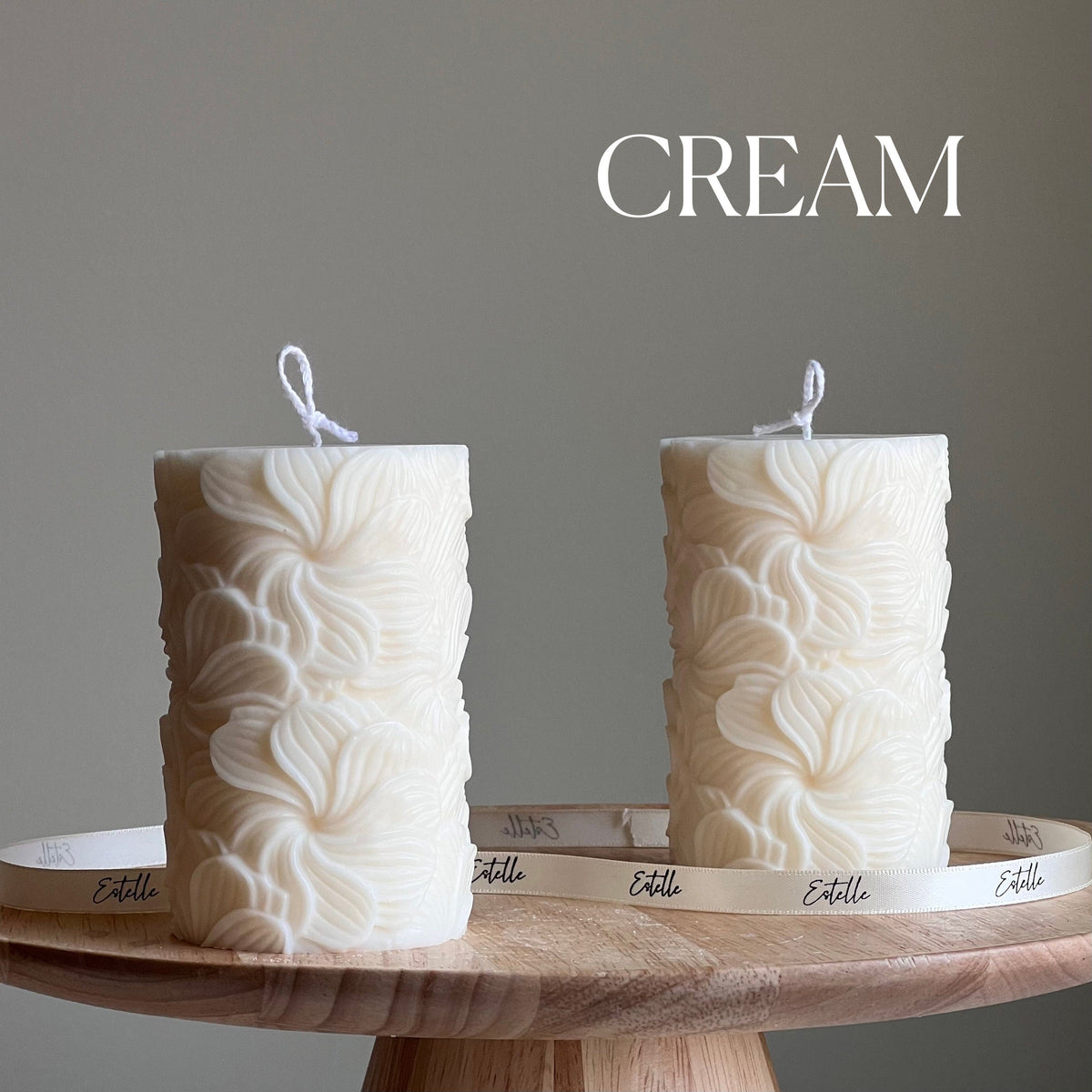 Sculptural Flower Candle | Soy Wax Pillar-3