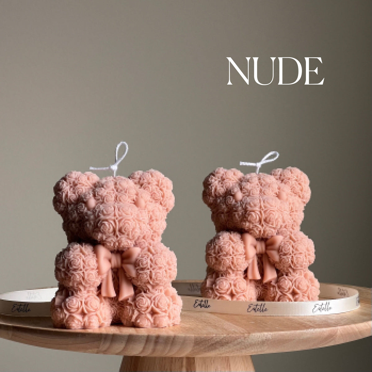 Teddy Bear Soy Wax Candle: Sculptural Home Decor-2