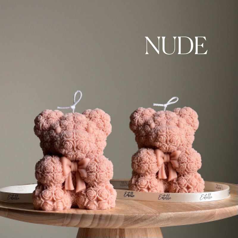 Teddy Bear Soy Wax Candle: Sculptural Home Decor-2