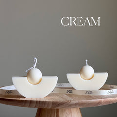 Geometric Soy Candle: Minimalist Home Decor, Unscented Candle-3