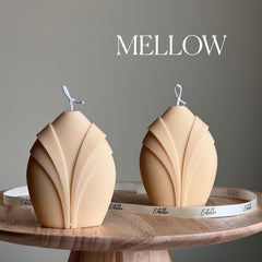 Collar Pillar Candle: Sculptural Geometric Soy Wax Candle-4