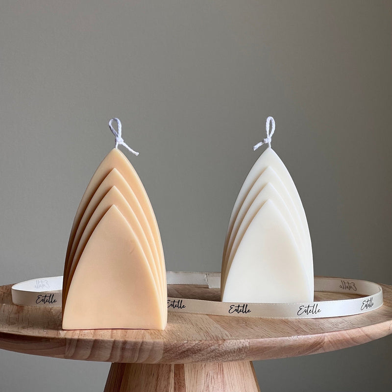 Skyscraper Candle: Geometric Pillar, Minimalist Home Decor, Vegan-1