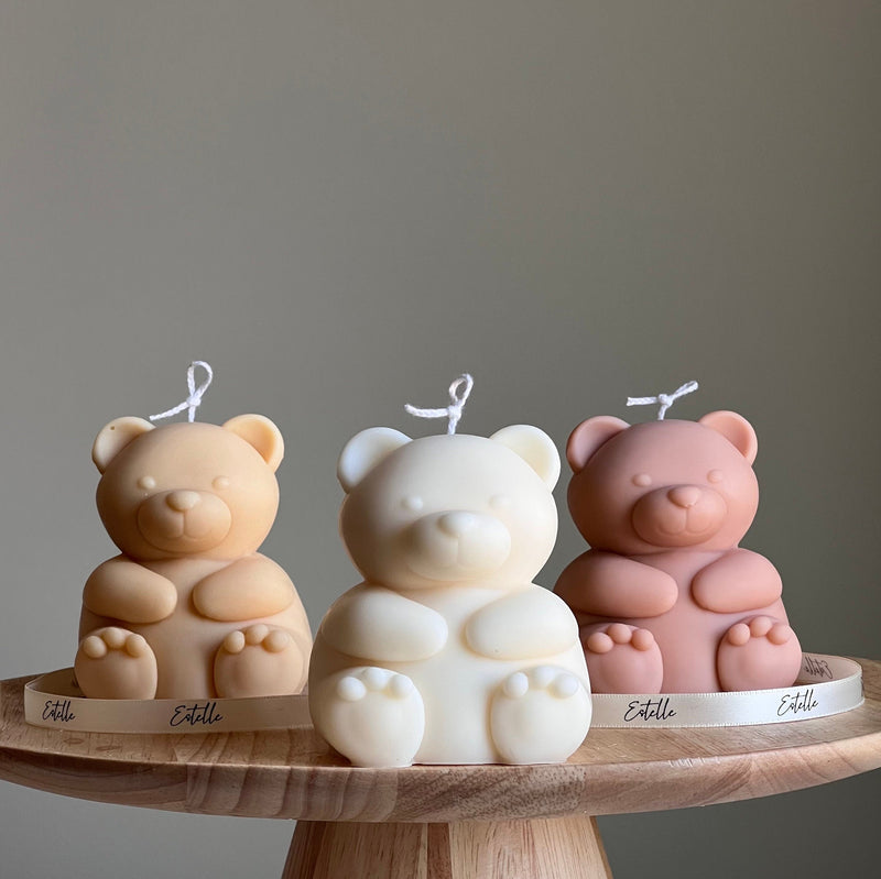 Big Teddy Soy Candle: Sculptural Home Decor, Custom Scent-1