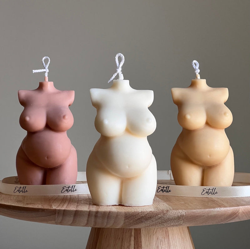 Curvy Female Form Soy Wax Candle: Plus Size Venus Goddess-1