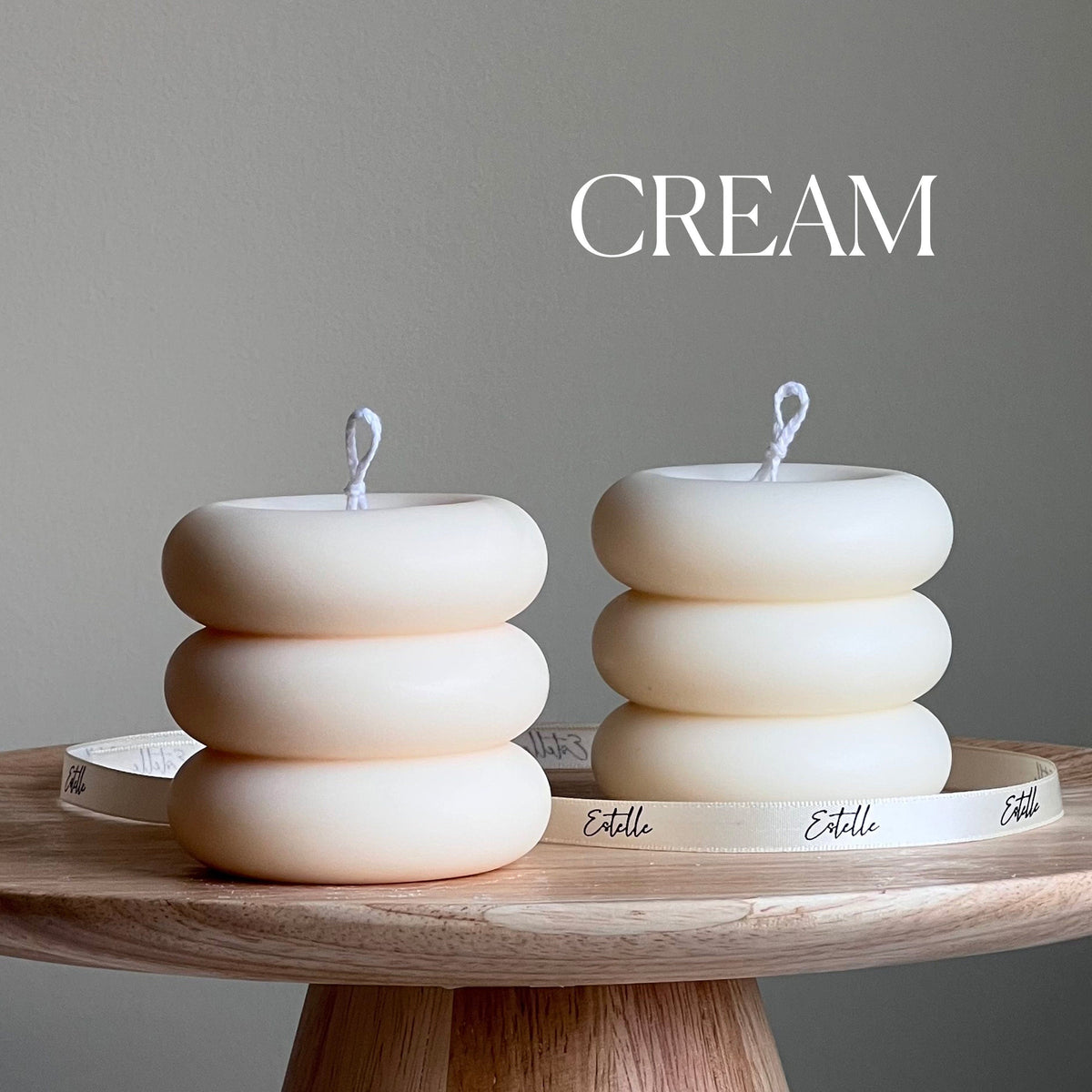 Round Soy Wax Pillar Candle | Unscented Decorative Candle-3