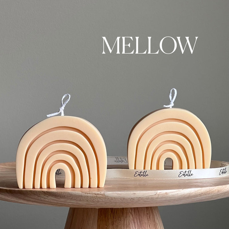 Rainbow Soy Wax Candle: Handmade Sculptural Home Decor-5