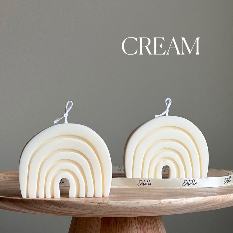 Rainbow Soy Wax Candle: Handmade Sculptural Home Decor-4