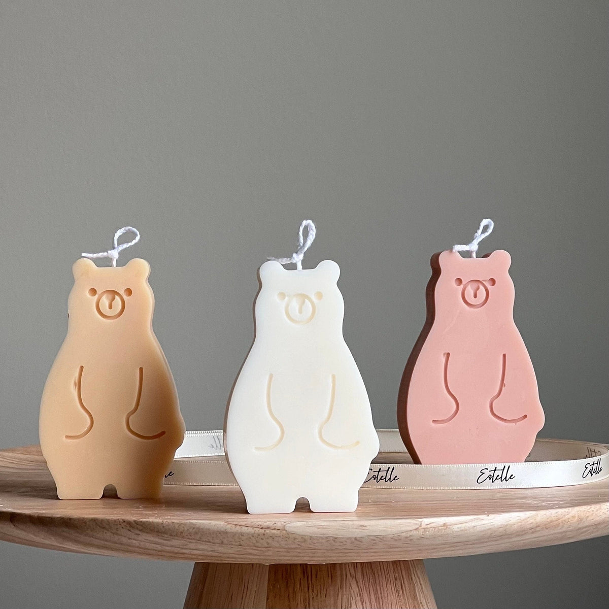 Handmade Teddy Bear Soy Wax Candle: Nursery Decor Gift-1
