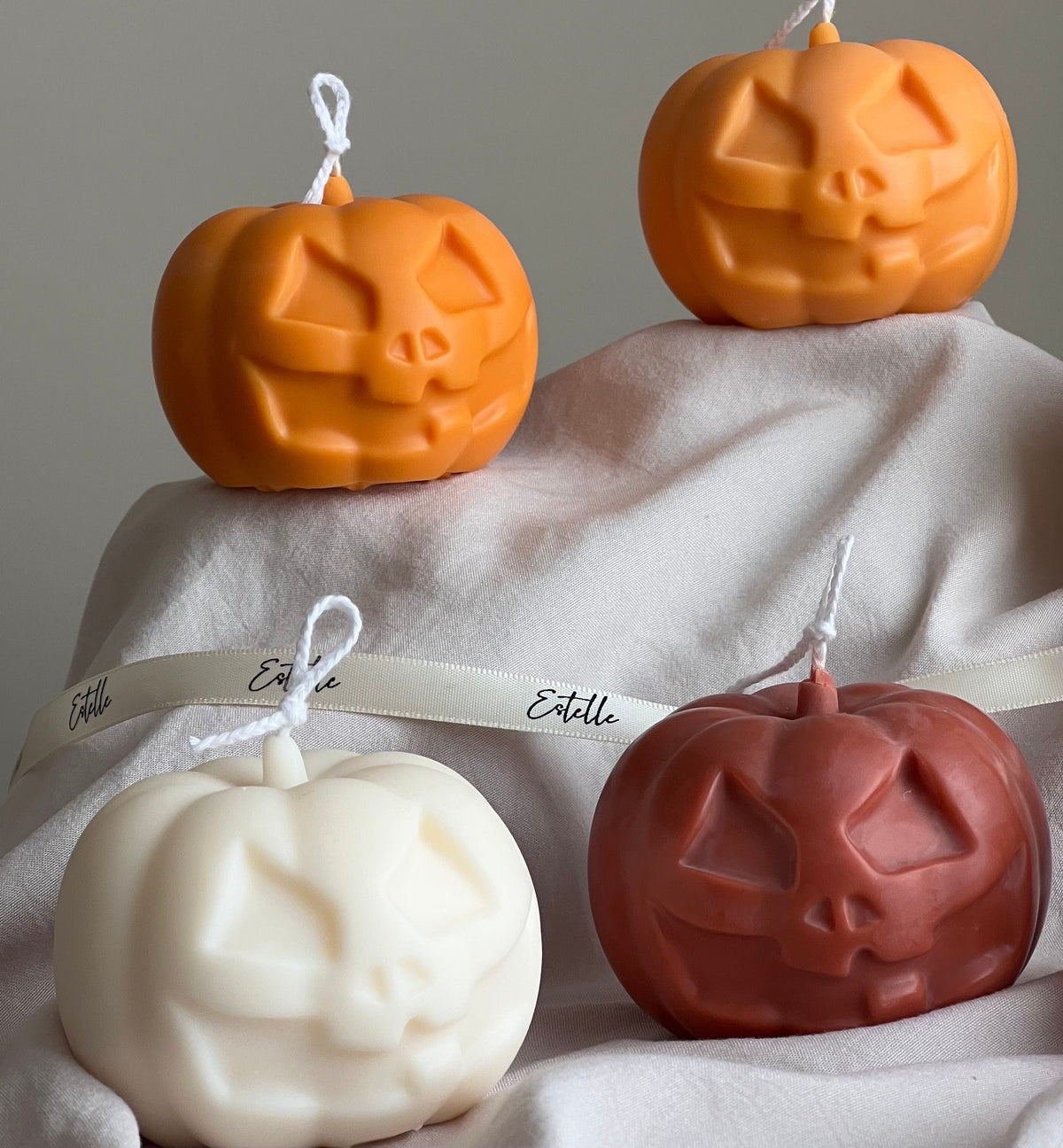 Hand Poured Halloween Pumpkin Candle | Soy Wax Sculptural Candle-5