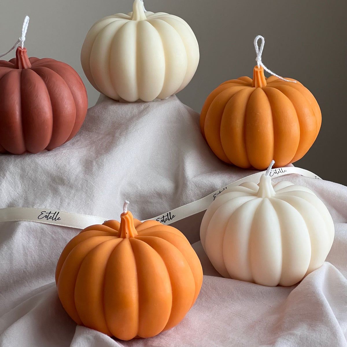 Large Pumpkin Candle: Hand-Poured Soy Wax, Autumn Decor-4
