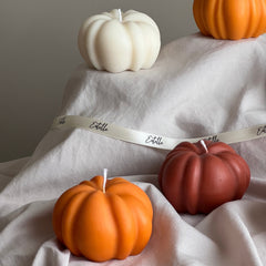 Handmade Autumn Pumpkin Soy Wax Candle: Halloween Decor-2