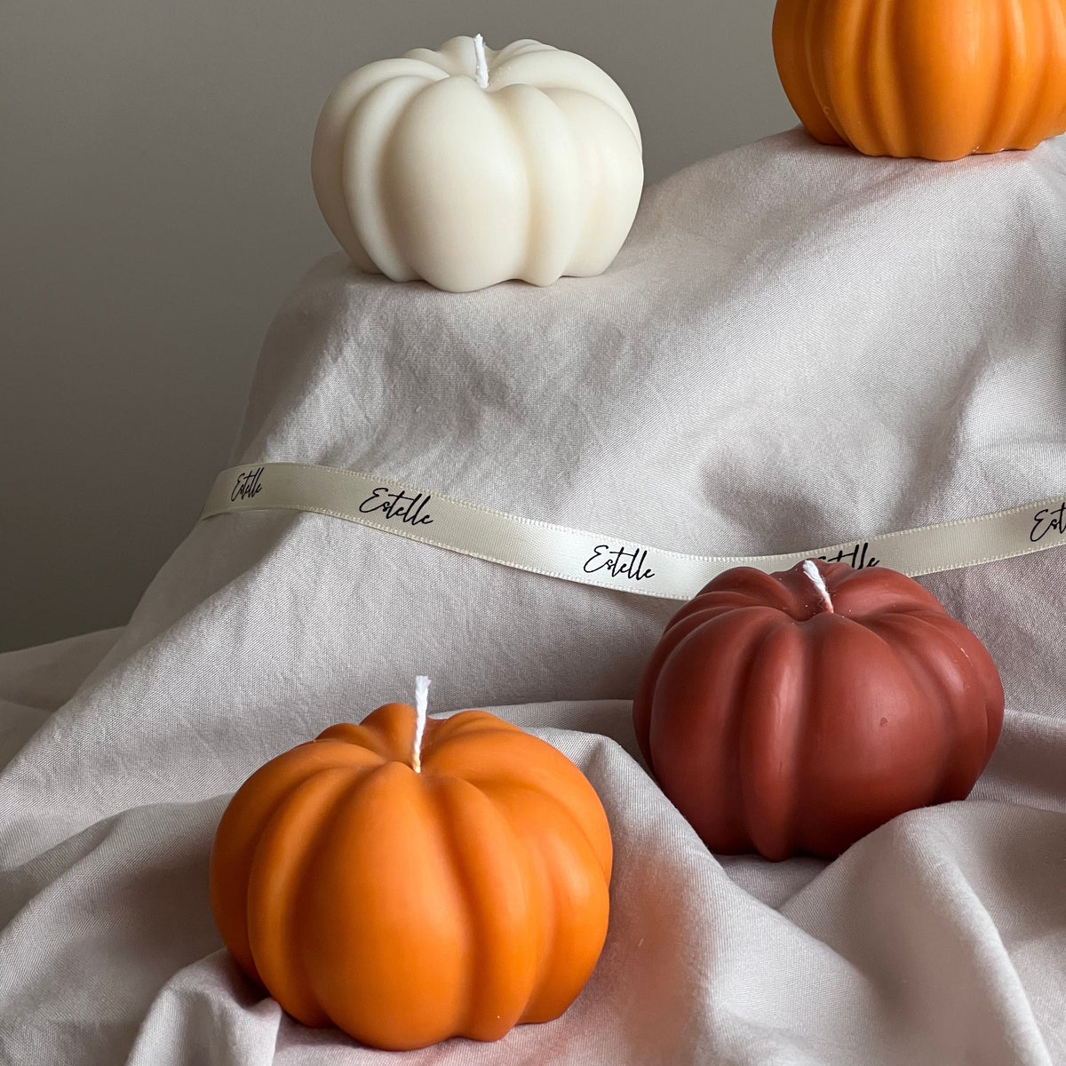 Handmade Autumn Pumpkin Soy Wax Candle: Halloween Decor-2