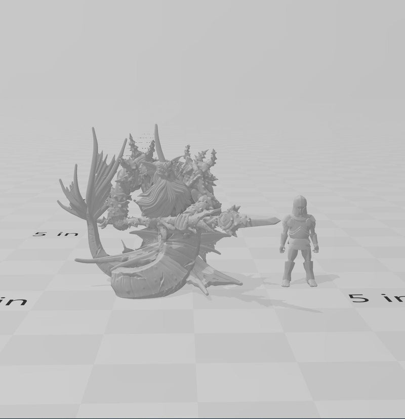 The Queens Brute - dnd and wargaming miniature - Sea Elf, Merfolk, Mermaid, Triton, Pathfinder, Aquatic, Monster, Fighter, Barbarian, Ocean-2