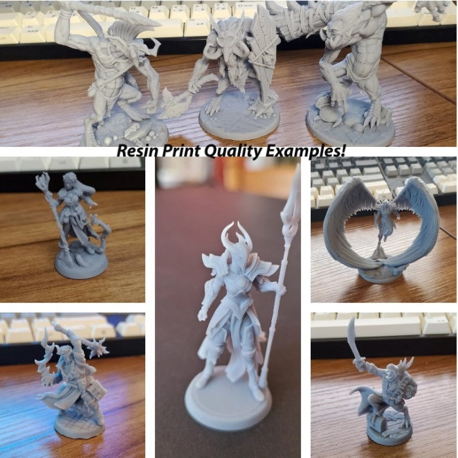 Human Commoners Set 2 mini set for DnD - EC3D | Townsfolk | Human | Male | Female | Commoner | Bard | 28mm 32mm | Pathfinder | Fantasy-2