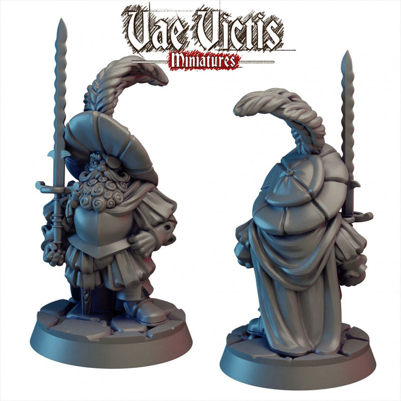 Dwarf Fighter/Paladin Mini - Vae Victis, DnD | Hero | PC | Male | Fighter | Paladin | 28mm | Pathfinder | Fantasy | Wargaming-1