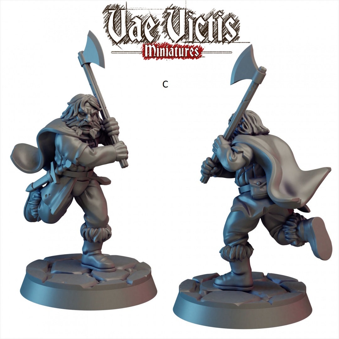 Mountain Warriors 28mm mini set - Vae Victis, DnD | Human | Male | Fighter | Barbarian | Ranger | 28mm | Pathfinder | Fantasy | Wargaming-4