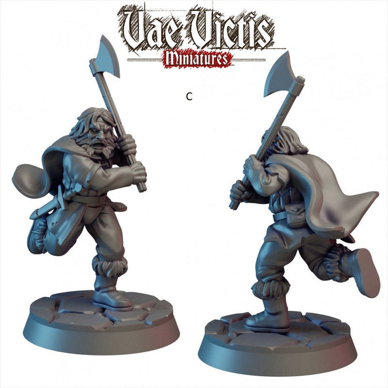 Mountain Warriors 28mm mini set - Vae Victis, DnD | Human | Male | Fighter | Barbarian | Ranger | 28mm | Pathfinder | Fantasy | Wargaming-4