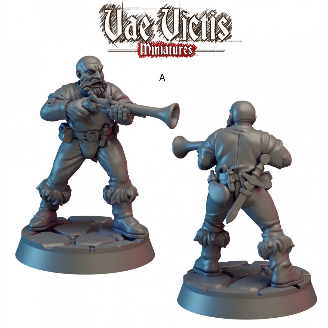 Mountain Warriors 28mm mini set - Vae Victis, DnD | Human | Male | Fighter | Barbarian | Ranger | 28mm | Pathfinder | Fantasy | Wargaming-2
