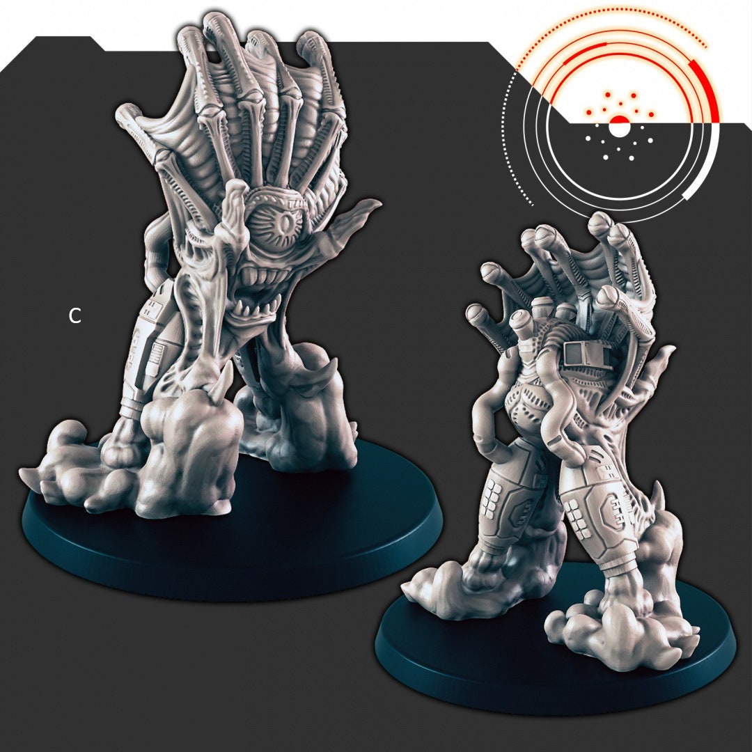 Sci-Fi Alien Beasties Set 2 - EC3D | Legion | Cyberpunk | Starfinder | Scifi | Prime-Ape | Futuristic | Cybernetic | Orax | Male | Female-4