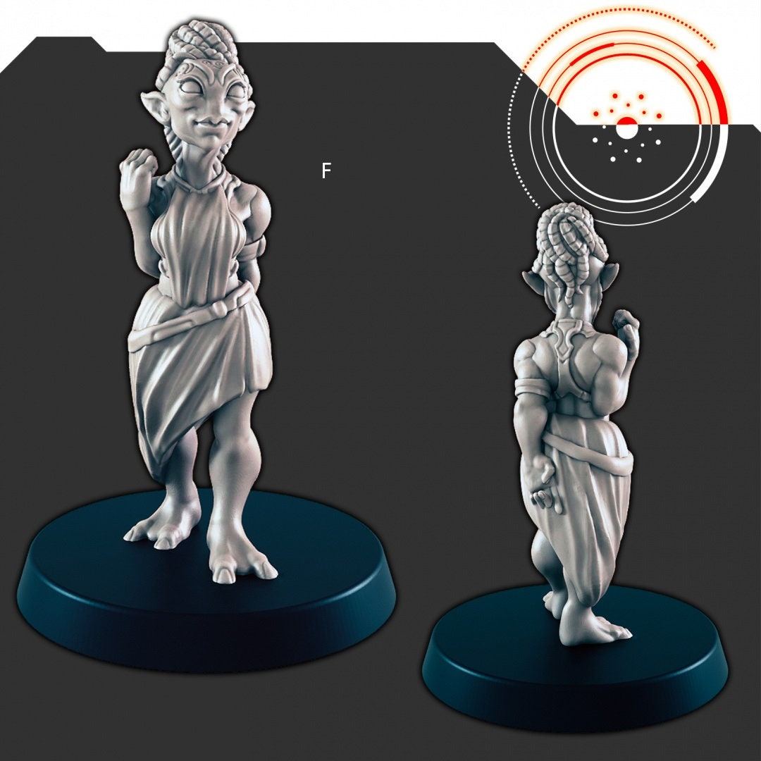 Sci-Fi Cantina Crew mini set - EC3D | Legion | Cyberpunk | Starfinder | Scifi | Futuristic | Cybernetic | Alien | Male | Female-7