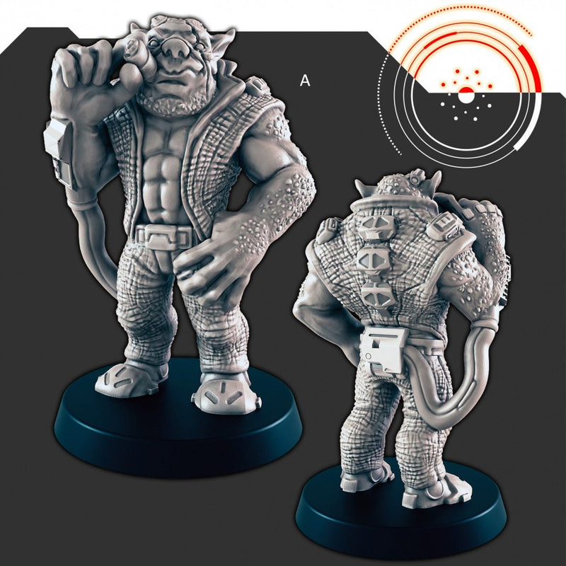 Sci-Fi Cantina Crew mini set - EC3D | Legion | Cyberpunk | Starfinder | Scifi | Futuristic | Cybernetic | Alien | Male | Female-2