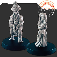 Sci-Fi Religious Alien Zealots mini set - EC3D | Legion | Cyberpunk | Starfinder | Scifi | Futuristic | Alien | Male | Female-1