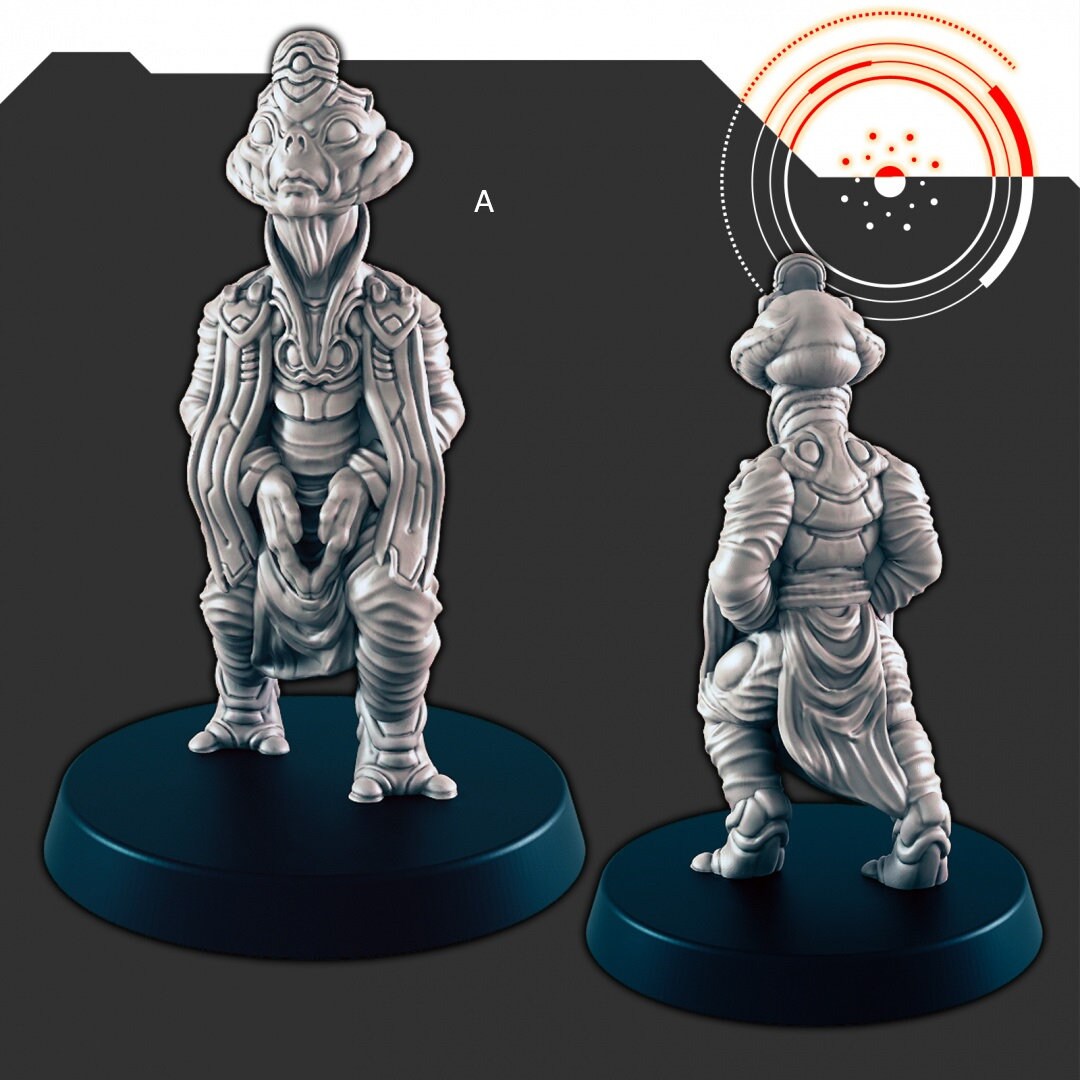 Sci-Fi Religious Alien Zealots mini set - EC3D | Legion | Cyberpunk | Starfinder | Scifi | Futuristic | Alien | Male | Female-2