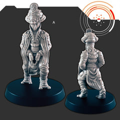 Sci-Fi Religious Alien Zealots mini set - EC3D | Legion | Cyberpunk | Starfinder | Scifi | Futuristic | Alien | Male | Female-2