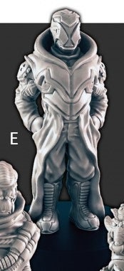 Sci-Fi Market Folk mini set - EC3D | Legion | Cyberpunk | Starfinder | Scifi | Futuristic | Cybernetic | Alien | Human | Male | Female-6