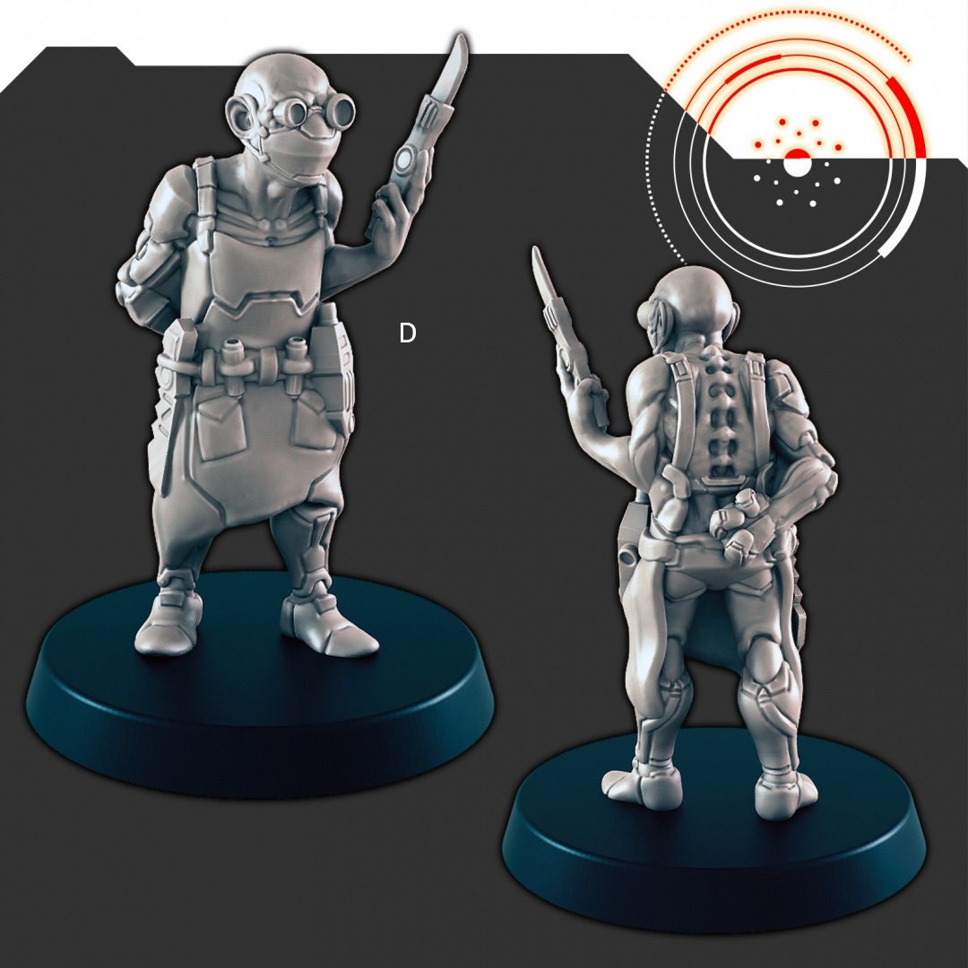Sci-Fi Market Folk mini set - EC3D | Legion | Cyberpunk | Starfinder | Scifi | Futuristic | Cybernetic | Alien | Human | Male | Female-5