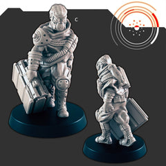 Sci-Fi Market Folk mini set - EC3D | Legion | Cyberpunk | Starfinder | Scifi | Futuristic | Cybernetic | Alien | Human | Male | Female-4