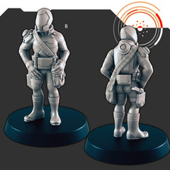 Sci-fi Explorers and Scientists mini set - EC3D | Legion | Cyberpunk | Starfinder | Scifi | Futuristic | Cybernetic | Space | Male | Female-4