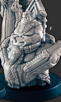 Sci-Fi Galactic Council mini set - EC3D | Legion | Cyberpunk | Starfinder | Scifi | Alien | Futuristic | Cybernetic | Human | Male | Female-7