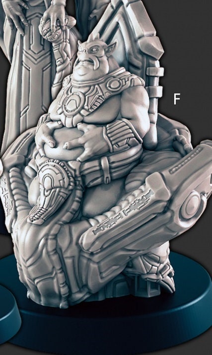 Sci-Fi Galactic Council mini set - EC3D | Legion | Cyberpunk | Starfinder | Scifi | Alien | Futuristic | Cybernetic | Human | Male | Female-7