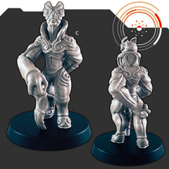 Sci-Fi Galactic Council mini set - EC3D | Legion | Cyberpunk | Starfinder | Scifi | Alien | Futuristic | Cybernetic | Human | Male | Female-4