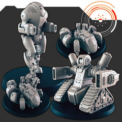 Sci-fi Large Bots mini set - EC3D | Legion | Cyberpunk | Starfinder | Scifi | Futuristic | Cybernetic | Space | Assault Bot | Spider-1