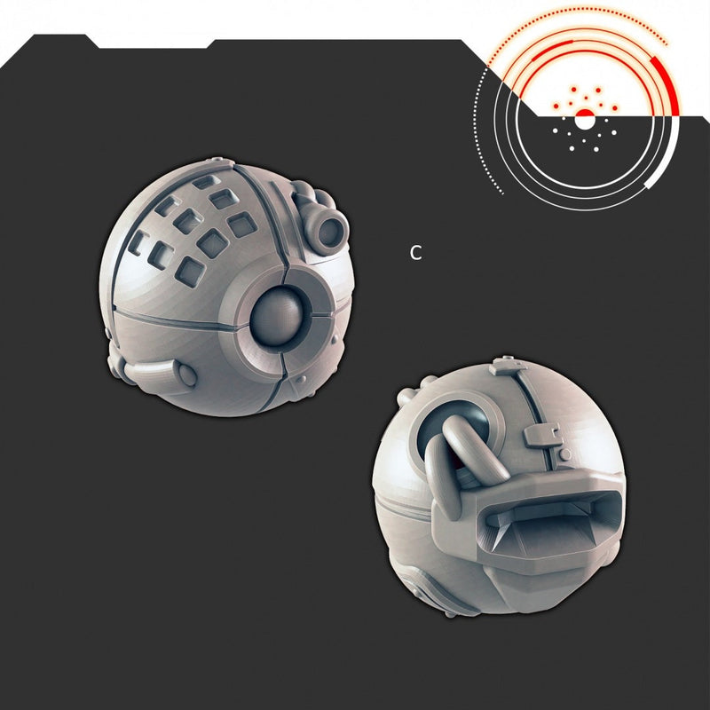 Sci-Fi Bots and Drones mini set - EC3D | Legion | Cyberpunk | Starfinder | Scifi | Robot | Futuristic | Cybernetic | Drone | Scout | Sentry-4