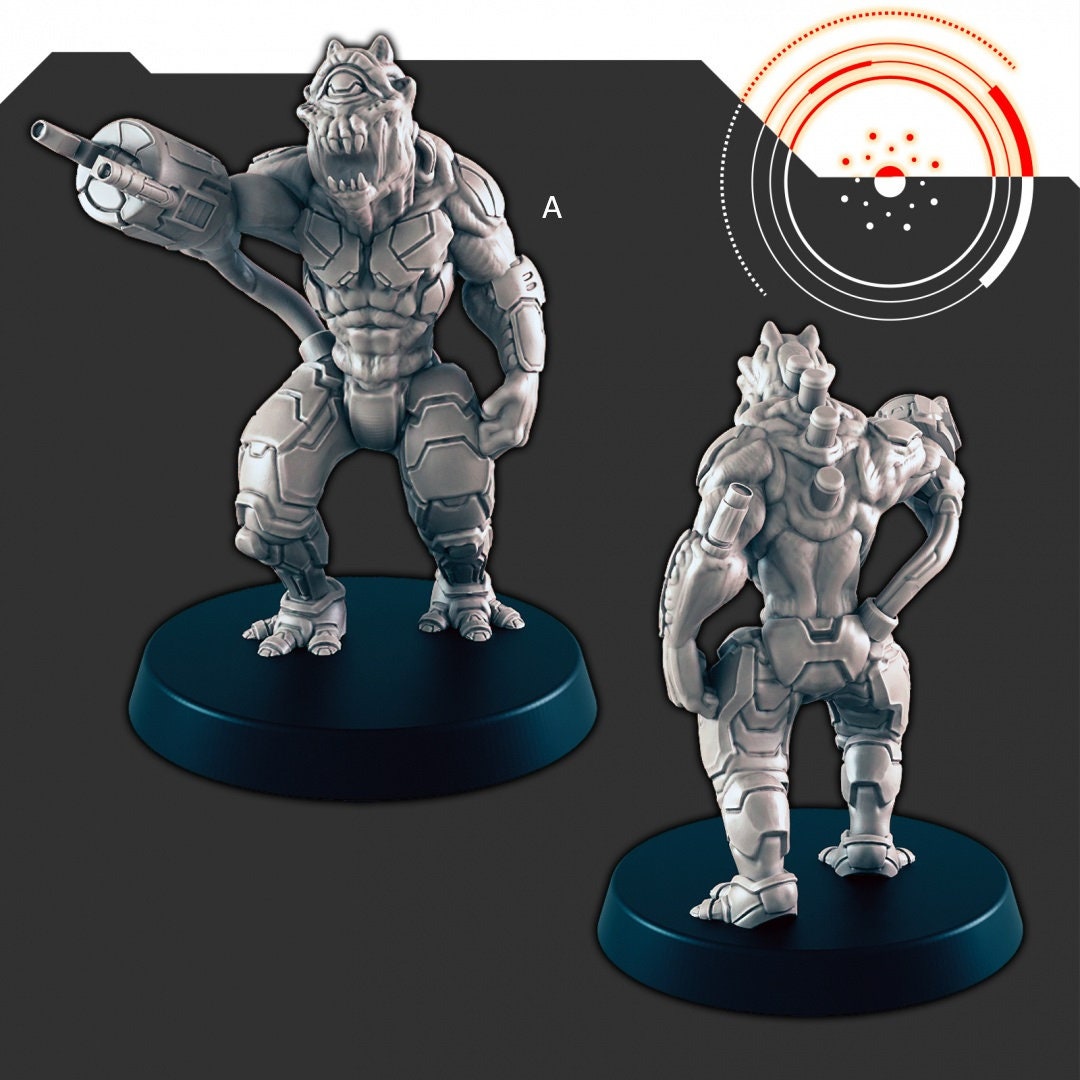 Sci-Fi Alien Hive mini set - EC3D | Legion | Cyberpunk | Starfinder | Scifi | Futuristic | Cybernetic | Alien Hive | Male | Female |Infected-2