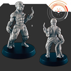 Sci-Fi Alien Hive mini set - EC3D | Legion | Cyberpunk | Starfinder | Scifi | Futuristic | Cybernetic | Alien Hive | Male | Female |Infected-3