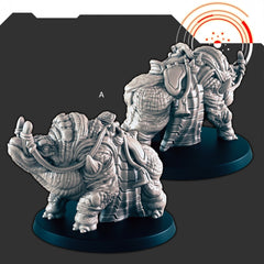 Sci-Fi Alien Beast-of-Burden Uscon mini set - EC3D | Legion | Cyberpunk | Starfinder | Scifi | Futuristic | Alien | Mount |-2