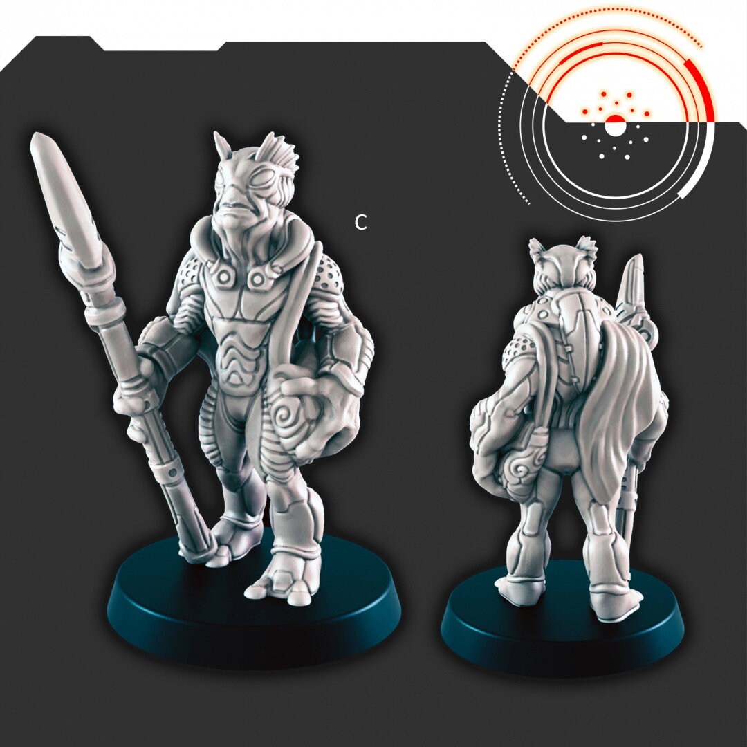 Sci-fi TITUS X mini set - EC3D | Legion | Cyberpunk | Starfinder | Scifi | Futuristic | Cybernetic | Alien | Human | Male | Female | Robot-4