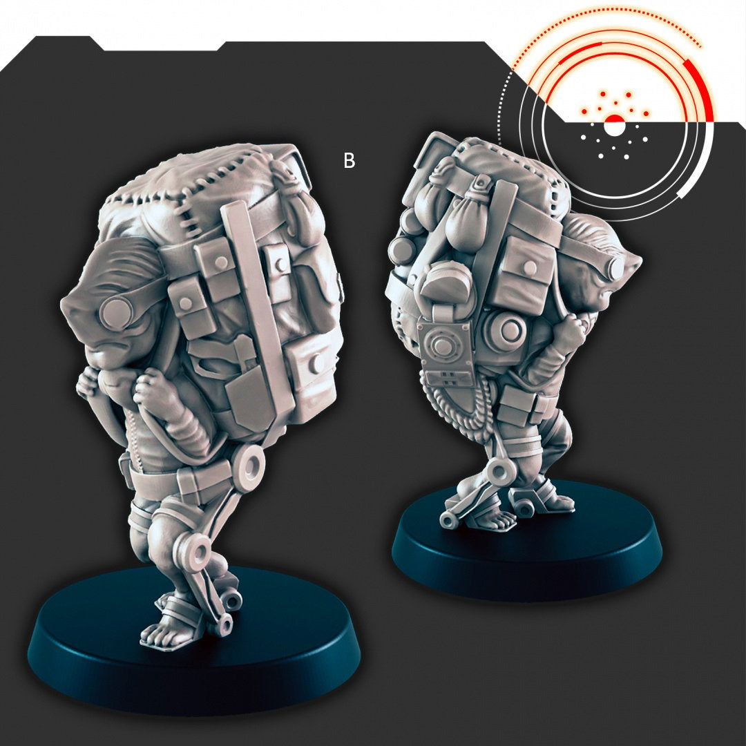 Sci-fi TITUS X mini set - EC3D | Legion | Cyberpunk | Starfinder | Scifi | Futuristic | Cybernetic | Alien | Human | Male | Female | Robot-3