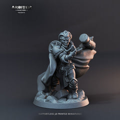 DnD Miniature Party Set 8 - 28mm Adventuring Group - Necromancer | Barbarian | Cleric | Rogue | Bard | Pathfinder 2E | DnD 5E | Mini Set-3