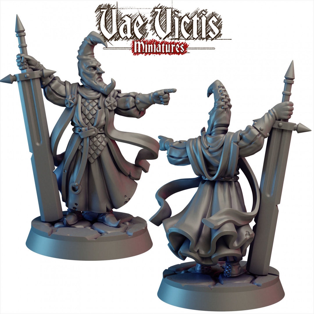 Moon Warrior Mini - Vae Victis, DnD | Dark | Male| Fighter | Paladin | 28mm | Pathfinder | Fantasy | Wargaming | Cleric | Carnival-1