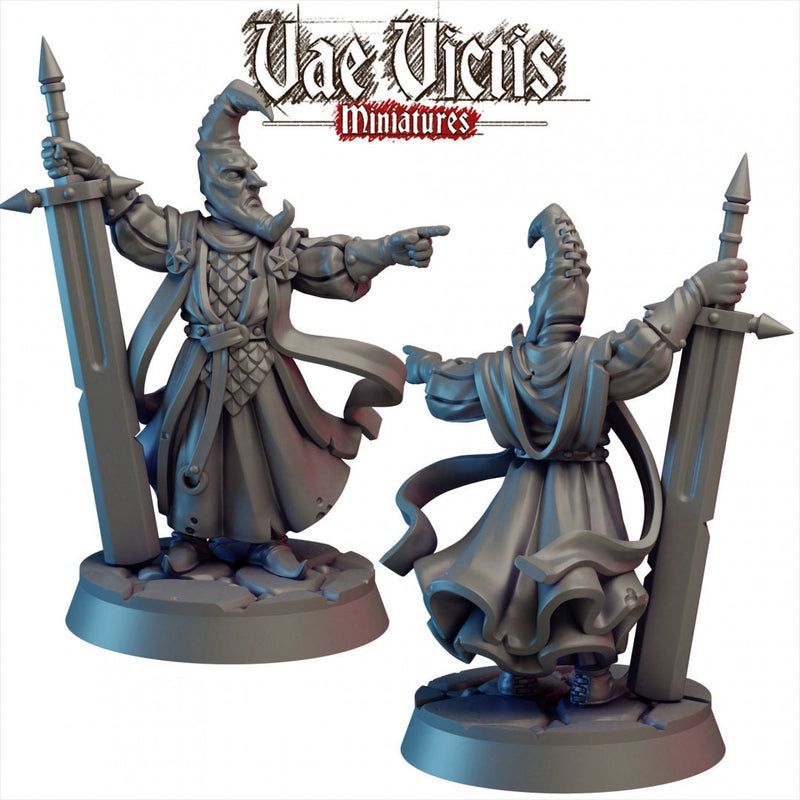 Moon Warrior Mini - Vae Victis, DnD | Dark | Male| Fighter | Paladin | 28mm | Pathfinder | Fantasy | Wargaming | Cleric | Carnival-1