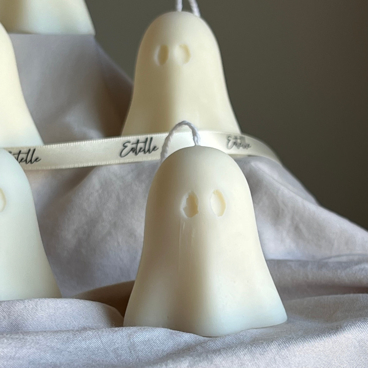 Handmade Halloween Ghost Candle | Sculptural Soy Wax Home Decor-3