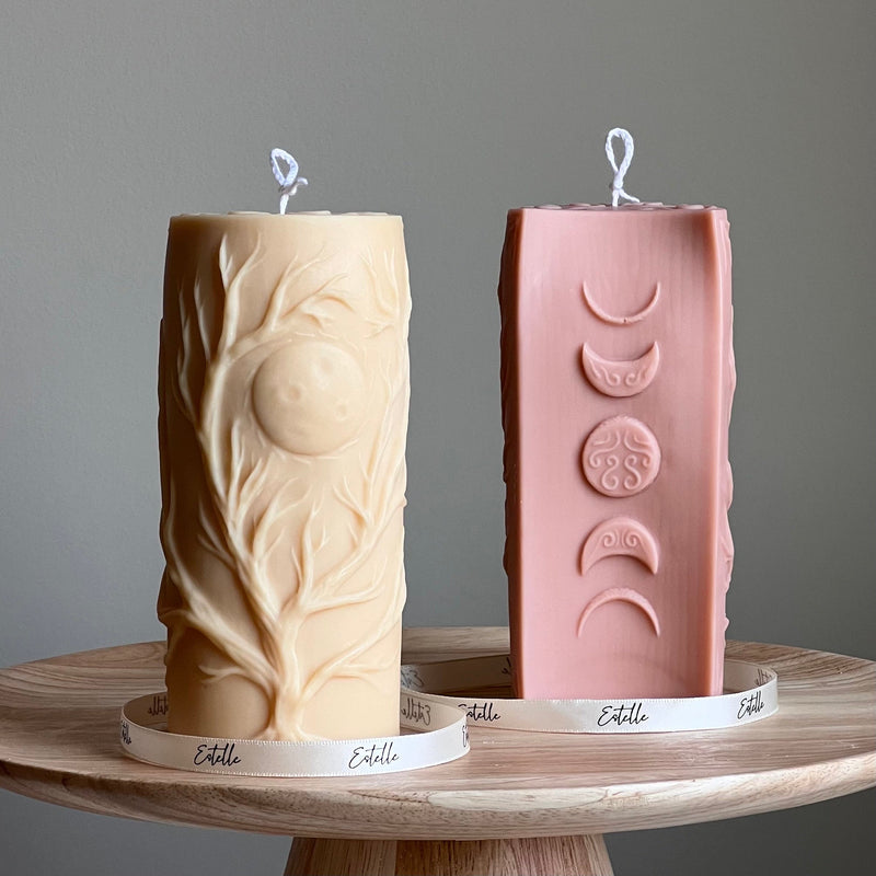 Sculptural Tree Candle | Soy Wax Pillar-2
